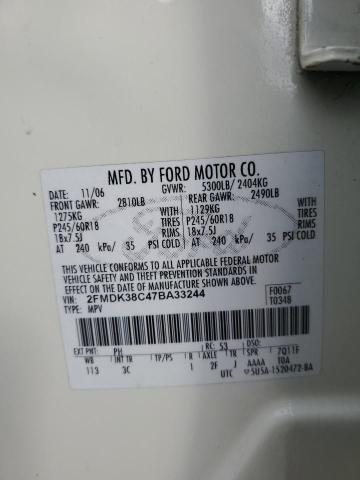 2FMDK38C47BA33244 | 2007 Ford edge sel