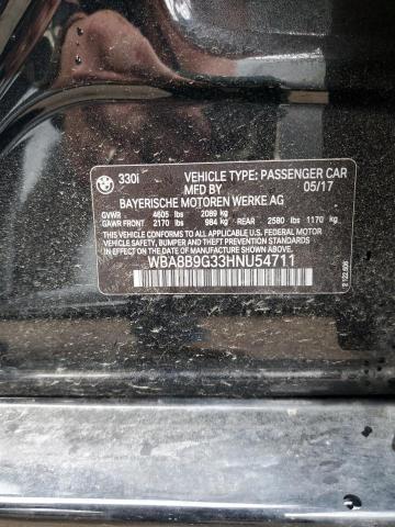 2017 BMW 330 I - WBA8B9G33HNU54711
