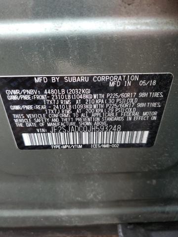 JF2SJADC0JH593248 | 2018 SUBARU FORESTER 2