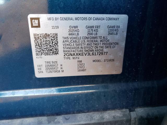 2020 CHEVROLET EQUINOX LT - 2GNAXKEV3L6172977