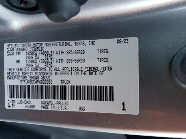 2023 Toyota Tundra Crewmax Limited VIN: 5TFJA5EC4PX020206 Lot: 81234983