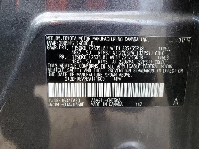 2T3DFREV7EW141689 | 2014 TOYOTA RAV4 LIMIT