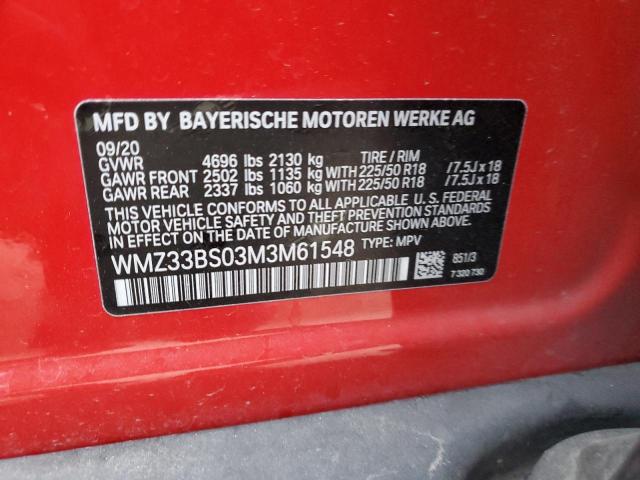 2021 MINI COOPER JCW WMZ33BS03M3M61548