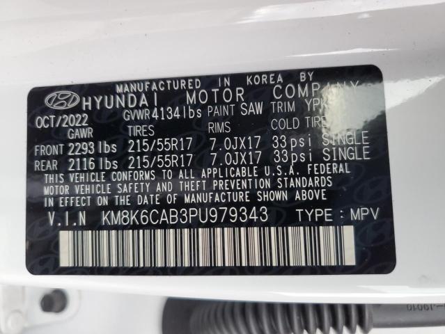 KM8K6CAB3PU979343 | 2023 HYUNDAI KONA SEL