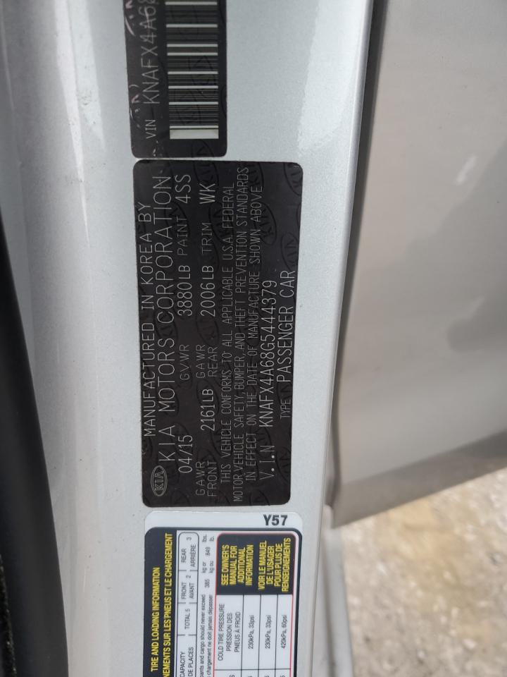 KNAFX4A68G5444379 2016 Kia Forte Lx