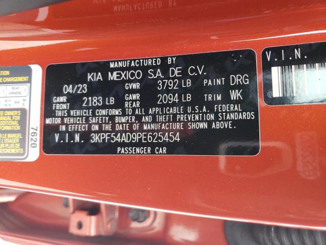 2023 Kia Forte Gt Line VIN: 3KPF54AD9PE625454 Lot: 81981083