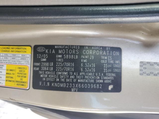 2006 Kia Sedona Ex VIN: KNDMB233X66039682 Lot: 82902463