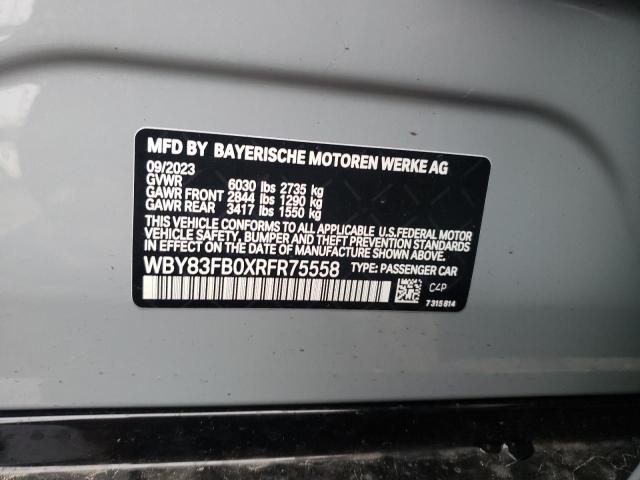 2024 BMW I4 XDRIVE4 WBY83FB0XRFR75558