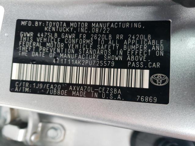 4T1T11AK2PU725579 | 2023 TOYOTA CAMRY SE N