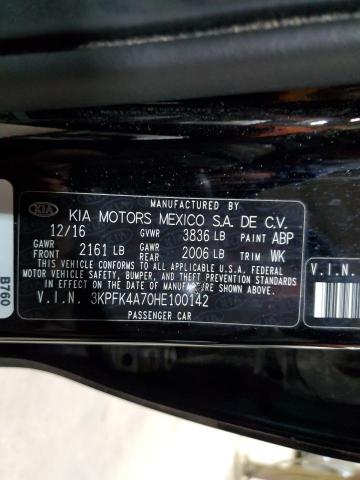 3KPFK4A70HE100142 | 2017 KIA FORTE LX