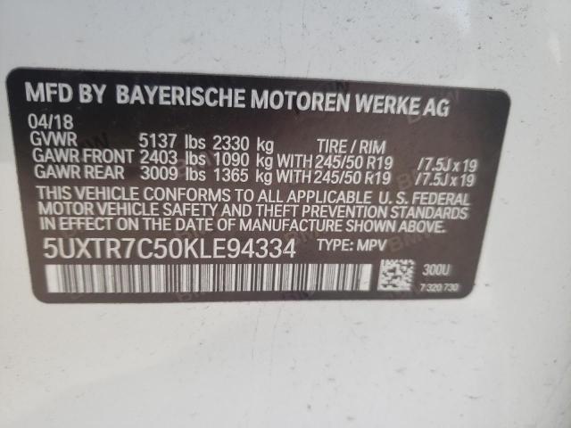 5UXTR7C50KLE94334 2019 BMW X3 - Image 12