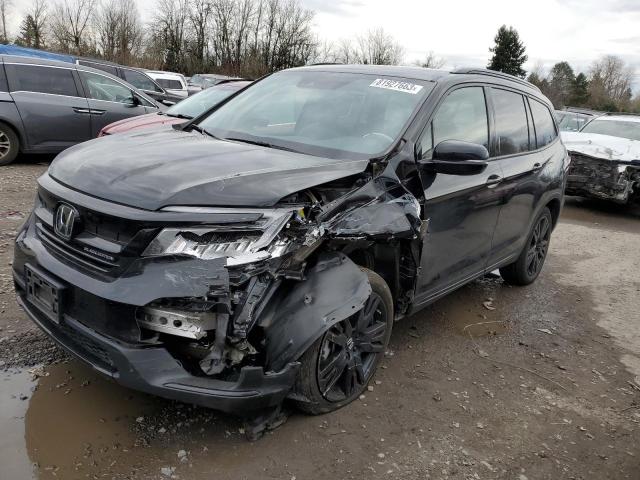 Lot #2414363290 2021 HONDA PILOT BLAC salvage car