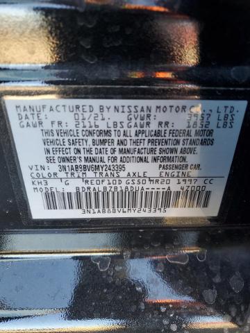 2021 NISSAN SENTRA S - 3N1AB8BV6MY243395