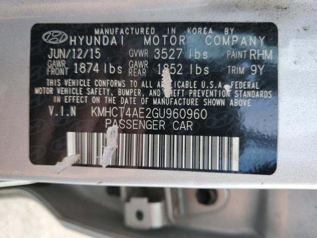 KMHCT4AE2GU960960 | 2016 HYUNDAI ACCENT SE