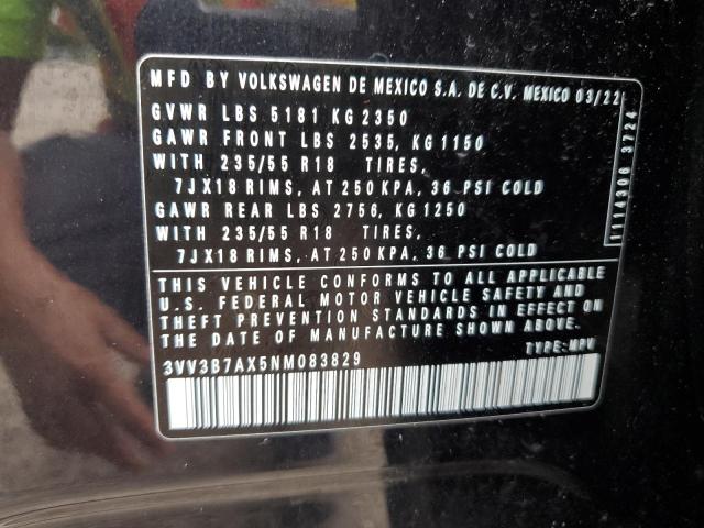 2022 VOLKSWAGEN TIGUAN SE - 3VV3B7AX5NM083829