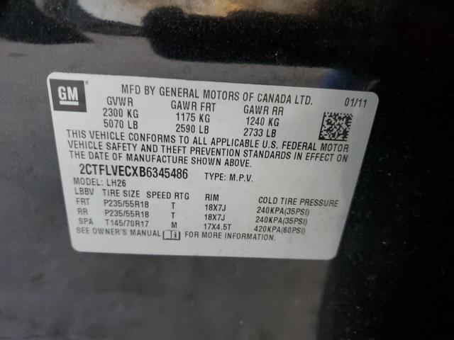 2CTFLVECXB6345486 | 2011 GM c terrain slt