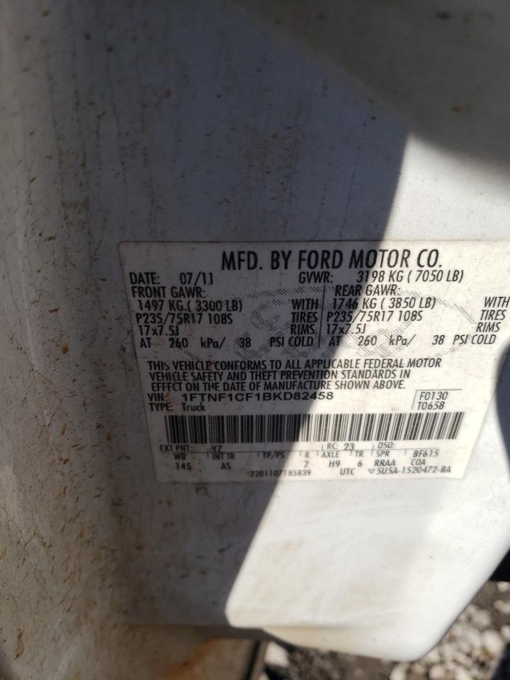 1FTNF1CF1BKD82458 2011 Ford F150