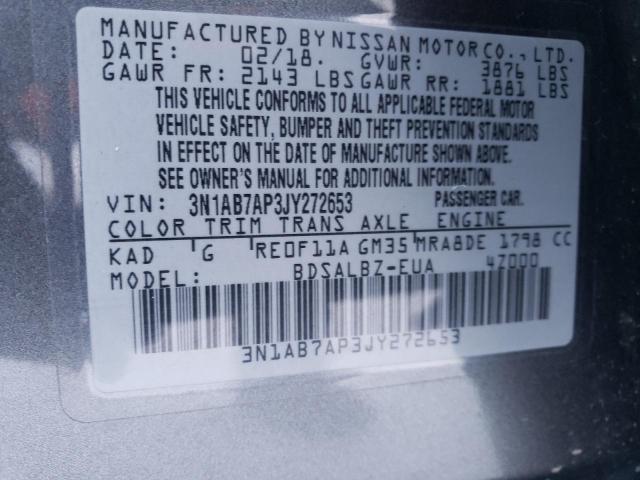 2018 NISSAN SENTRA S - 3N1AB7AP3JY272653