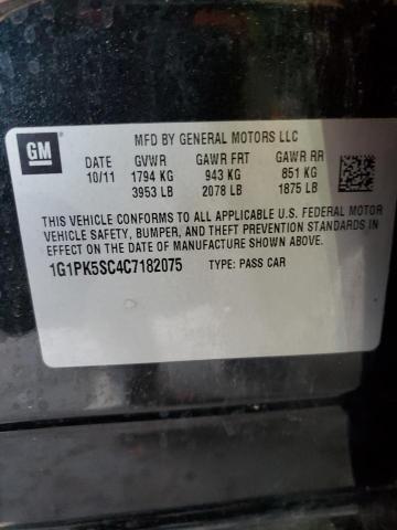 2012 Chevrolet Cruze Eco VIN: 1G1PK5SC4C7182075 Lot: 39246947