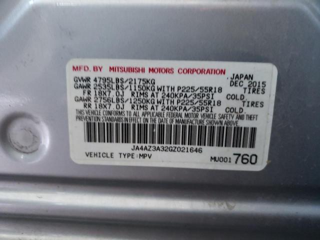 VIN JA4AZ3A32GZ021646 2016 MITSUBISHI OUTLANDER no.12