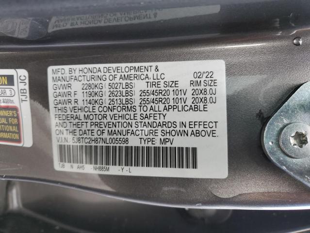 2022 ACURA RDX A-SPEC - 5J8TC2H87NL005598