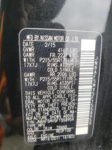 2015 NISSAN JUKE S - JN8AF5MV5FT558959