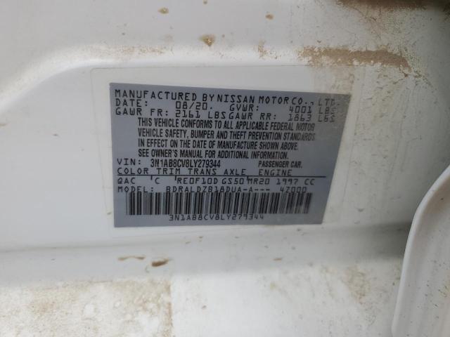 3N1AB8CV8LY279344 | 2020 NISSAN SENTRA SV