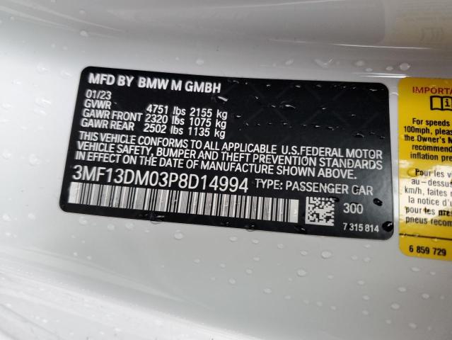 VIN 3MF13DM03P8D14994 2023 BMW M2 no.13