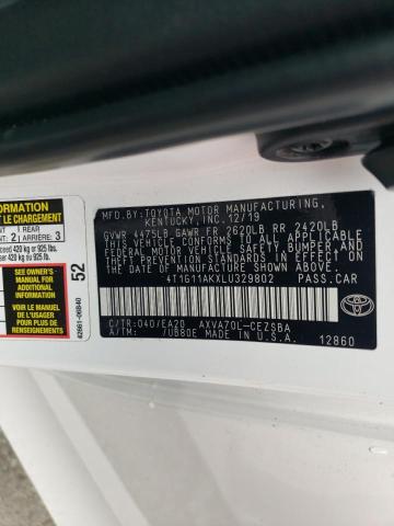 4T1G11AKXLU329802 | 2020 Toyota camry se