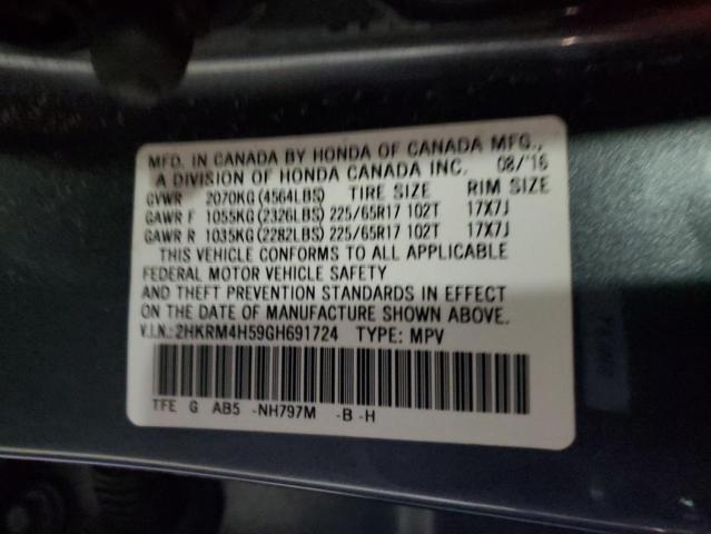 2HKRM4H59GH691724 | 2016 HONDA CR-V EX