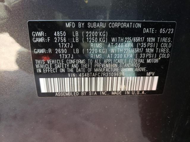 4S4BTAFC7R3109621 | 2024 SUBARU OUTBACK PR