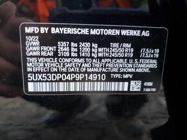 5UX53DP04P9P14910 | 2023 BMW X3 XDRIVE3