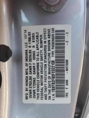 19XFB2F80FE022108 | 2015 HONDA CIVIC EX