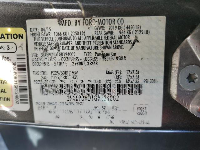 3FA6P0HD1GR124002 | 2016 FORD FUSION SE
