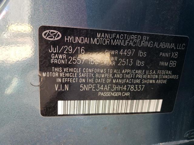 5NPE34AF3HH478337 | 2017 HYUNDAI SONATA SPO