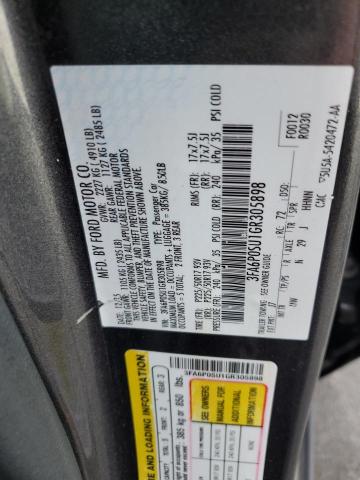 3FA6P0SU1GR305898 | 2016 FORD FUSION TIT