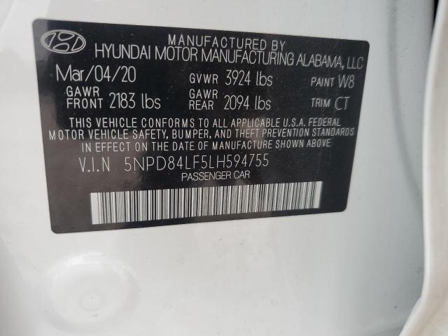 5NPD84LF5LH594755 | 2020 HYUNDAI ELANTRA SE