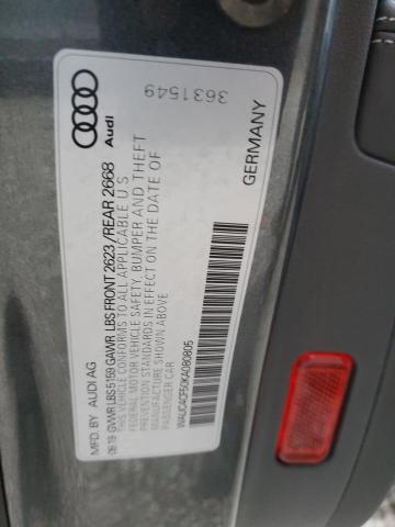 WAUC4CF50KA080805 2019 AUDI S5/RS5