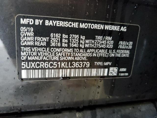 5UXCR6C51KLL36379 2019 BMW X5, photo no. 12