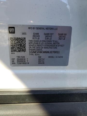 1GNEVHKW6MJ270011 | 2021 CHEVROLET TRAVERSE L