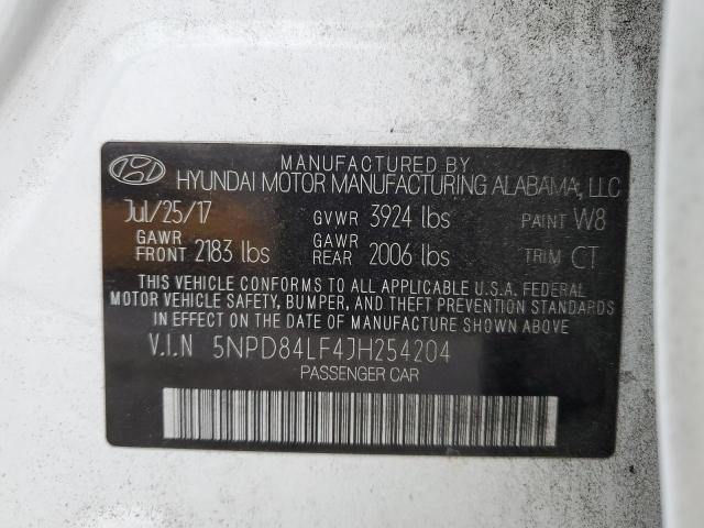 5NPD84LF4JH254204 | 2018 HYUNDAI ELANTRA SE