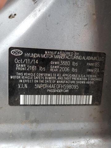 5NPDH4AE0FH598095 | 2015 HYUNDAI ELANTRA SE