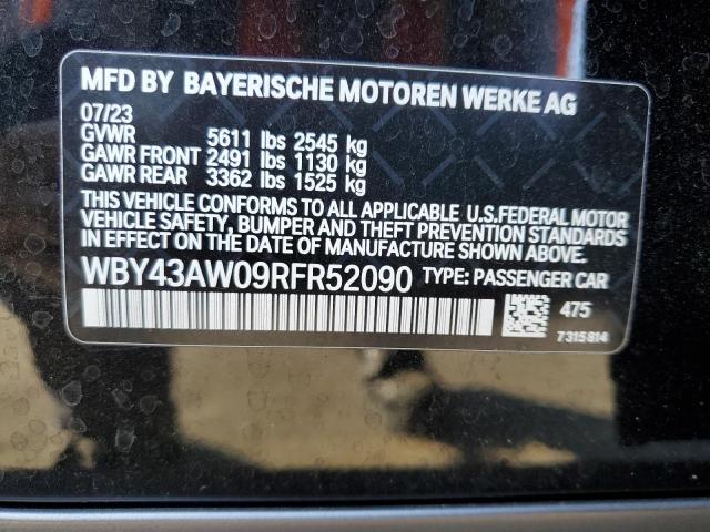 2024 BMW I4 EDRIVE3 WBY43AW09RFR52090