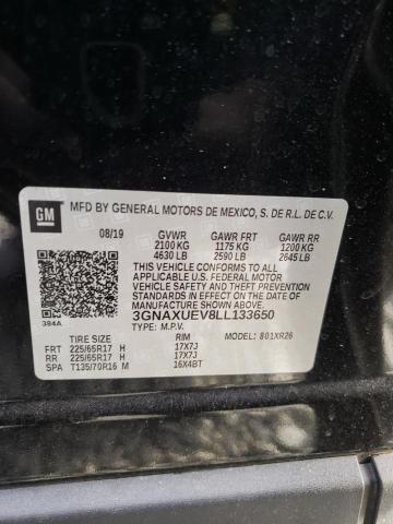2020 CHEVROLET EQUINOX 4D 3GNAXUEV8LL133650
