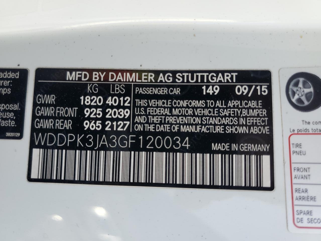 WDDPK3JA3GF120034 2016 Mercedes-Benz Slk 300