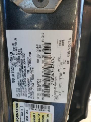 3FA6P0G7XGR363740 | 2016 FORD FUSION S