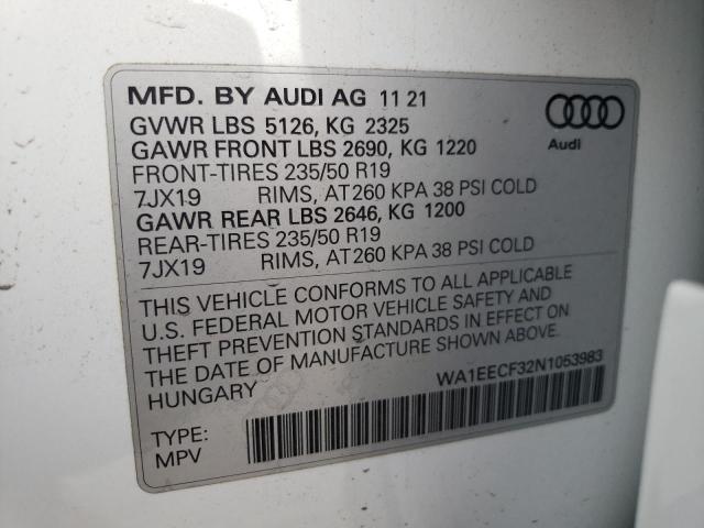 WA1EECF32N1053983 | 2022 AUDI Q3 PREMIUM