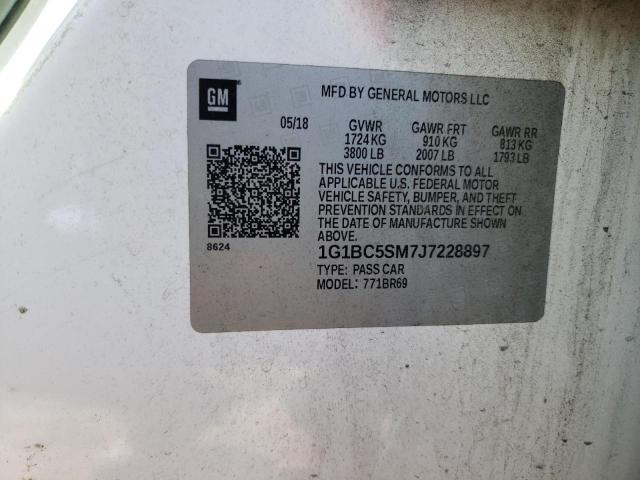 2018 Chevrolet Cruze Ls VIN: 1G1BC5SM7J7228897 Lot: 79434373