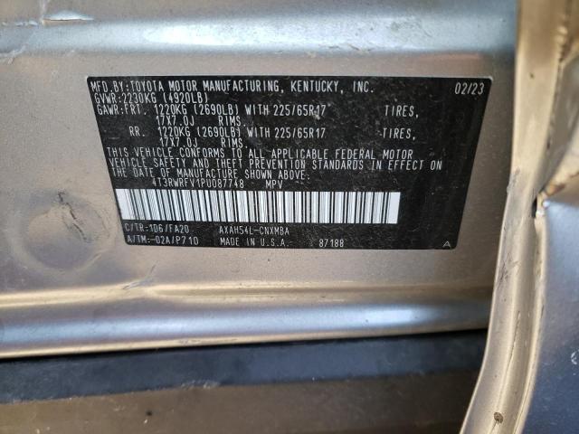 4T3RWRFV1PU087748 | 2023 TOYOTA RAV4 XLE