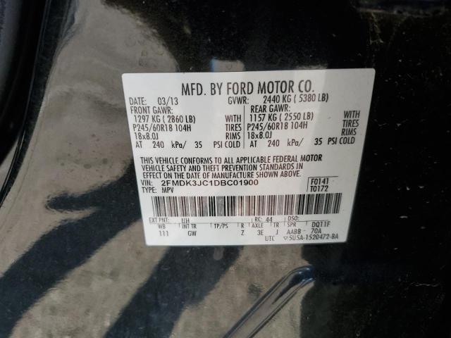 2FMDK3JC1DBC01900 | 2013 Ford edge sel